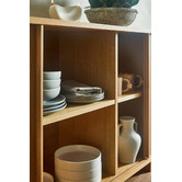 Temple &amp; Webster 150cm Vincent Premium Tambour Oak Wood Sideboard Buffet