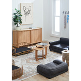 Temple &amp; Webster 150cm Vincent Premium Tambour Oak Wood Sideboard Buffet
