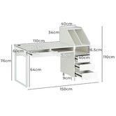 Temple &amp; Webster White Bratton Writing Desk