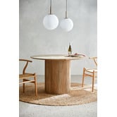 Temple &amp; Webster Anika Round Mango Wood Dining Table