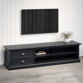 Temple &amp; Webster Black Maison Large TV Entertainment Unit