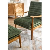 Temple &amp; Webster Olive Green Aldric Velvet Ottoman