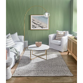 Temple &amp; Webster 80cm White Serena Italian Carrara Marble Coffee Table