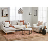Temple &amp; Webster 80cm White Serena Italian Carrara Marble Coffee Table
