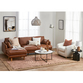 Temple &amp; Webster 80cm White Serena Italian Carrara Marble Coffee Table