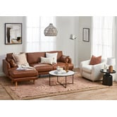 Temple &amp; Webster White Serena Round Carrara Marble Coffee Table