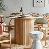 Temple &amp; Webster Anika Round Mango Wood Dining Table