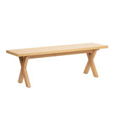 Temple &amp; Webster 6 Seater Brighton Oak Dining Table &amp; Bench Set