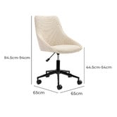 Temple &amp; Webster Textured Cream Nappa Office Chair