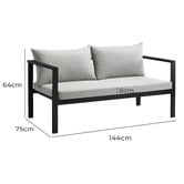 Temple &amp; Webster Felix 4 Seater Aluminium Outdoor Sofa Set