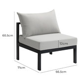 Temple &amp; Webster Felix 4 Seater Aluminium Outdoor Sofa Set