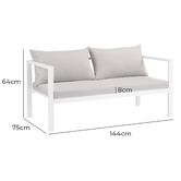 Temple &amp; Webster Felix 4 Seater Aluminium Outdoor Sofa Set