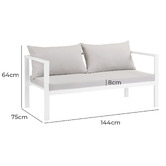 Temple &amp; Webster Felix 4 Seater Aluminium Outdoor Sofa Set