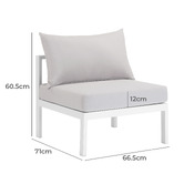 Temple &amp; Webster Felix 4 Seater Aluminium Outdoor Sofa Set
