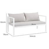 Temple &amp; Webster Felix 4 Seater Aluminium Outdoor Sofa Set