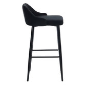 Temple &amp; Webster 74cm Brahms Mid-Back Velvet Barstools