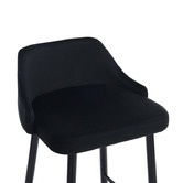 Temple &amp; Webster 74cm Brahms Mid-Back Velvet Barstools