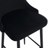 Temple &amp; Webster 74cm Brahms Mid-Back Velvet Barstools