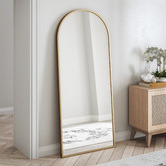 Temple &amp; Webster Metal Arched Full Length Mirror