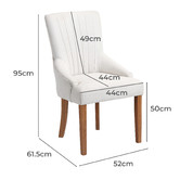 Temple &amp; Webster Cream Manor Scoop Back Dining Chairs