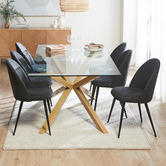 Temple &amp; Webster 6 Seater Charlie Dining Table &amp; Chair Set