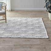 Temple &amp; Webster Rowie Hand-Woven Cotton &amp; Wool Rug