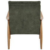 Temple &amp; Webster Olive Green Aldric Velvet Armchair