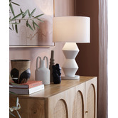 Temple &amp; Webster Natural Anya Mango Wood &amp; Rattan Sideboard Buffet