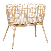 Temple &amp; Webster Mieko Poly Rattan Doll Bassinet