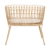 Temple &amp; Webster Mieko Poly Rattan Doll Bassinet