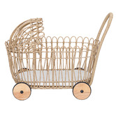 Temple &amp; Webster Mieko Poly Rattan Doll Pram