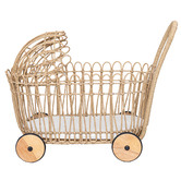 Temple &amp; Webster Mieko Poly Rattan Doll Pram