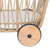 Temple &amp; Webster Mieko Poly Rattan Doll Pram