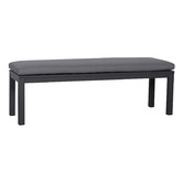 Temple &amp; Webster 3 Seater Charcoal Kos Aluminium Outdoor Bench