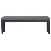 Temple &amp; Webster 3 Seater Charcoal Kos Aluminium Outdoor Bench