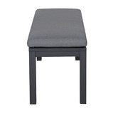 Temple &amp; Webster 3 Seater Charcoal Kos Aluminium Outdoor Bench