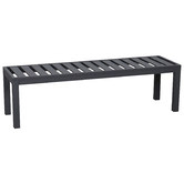 Temple &amp; Webster 3 Seater Charcoal Kos Aluminium Outdoor Bench