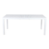Temple &amp; Webster White Kos Extendable Outdoor Dining Table