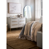 Temple &amp; Webster Metal Arched Full Length Mirror
