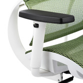 Temple &amp; Webster White &amp; Green Elite Ergonomic Office Chair with Headrest