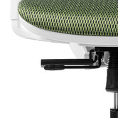 Temple &amp; Webster White &amp; Green Elite Ergonomic Office Chair with Headrest