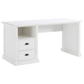Temple &amp; Webster Hamptons 2 Drawer 1 Shelf Desk