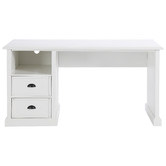 Temple &amp; Webster Hamptons 2 Drawer 1 Shelf Desk
