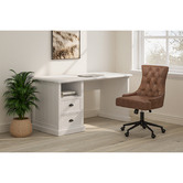 Temple &amp; Webster Hamptons 2 Drawer 1 Shelf Desk
