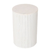 Temple &amp; Webster White Anika Marble Side Table