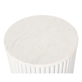 Temple &amp; Webster White Anika Marble Side Table