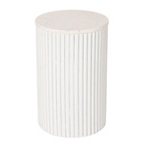 Temple &amp; Webster White Anika Marble Side Table