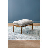 Temple &amp; Webster Stone Aldric Armchair &amp; Ottoman Set