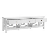 Temple &amp; Webster 180cm White Noosa 3 Drawer TV Unit