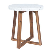 Temple &amp; Webster Calypso Polystone Outdoor Side Table